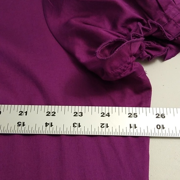 Apt 9 100% soft cotton, sheen berry lattice, short sleeve blouse - Picture 5 of 7